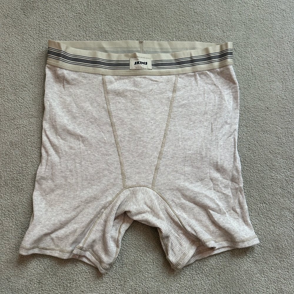 SKIMS Cotton Rib Boxer Briefs – Cream